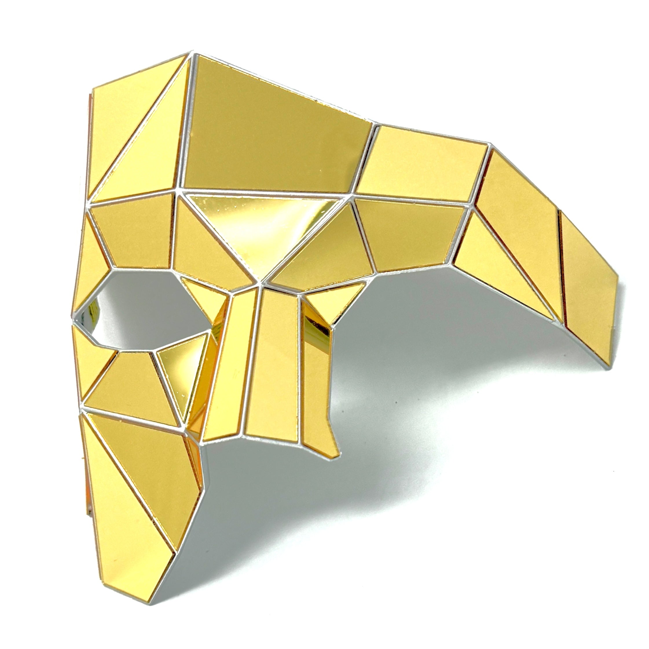 Polygon Mirror Rhinestone Masquerade Party Mask, Halloween Ball Party masks
