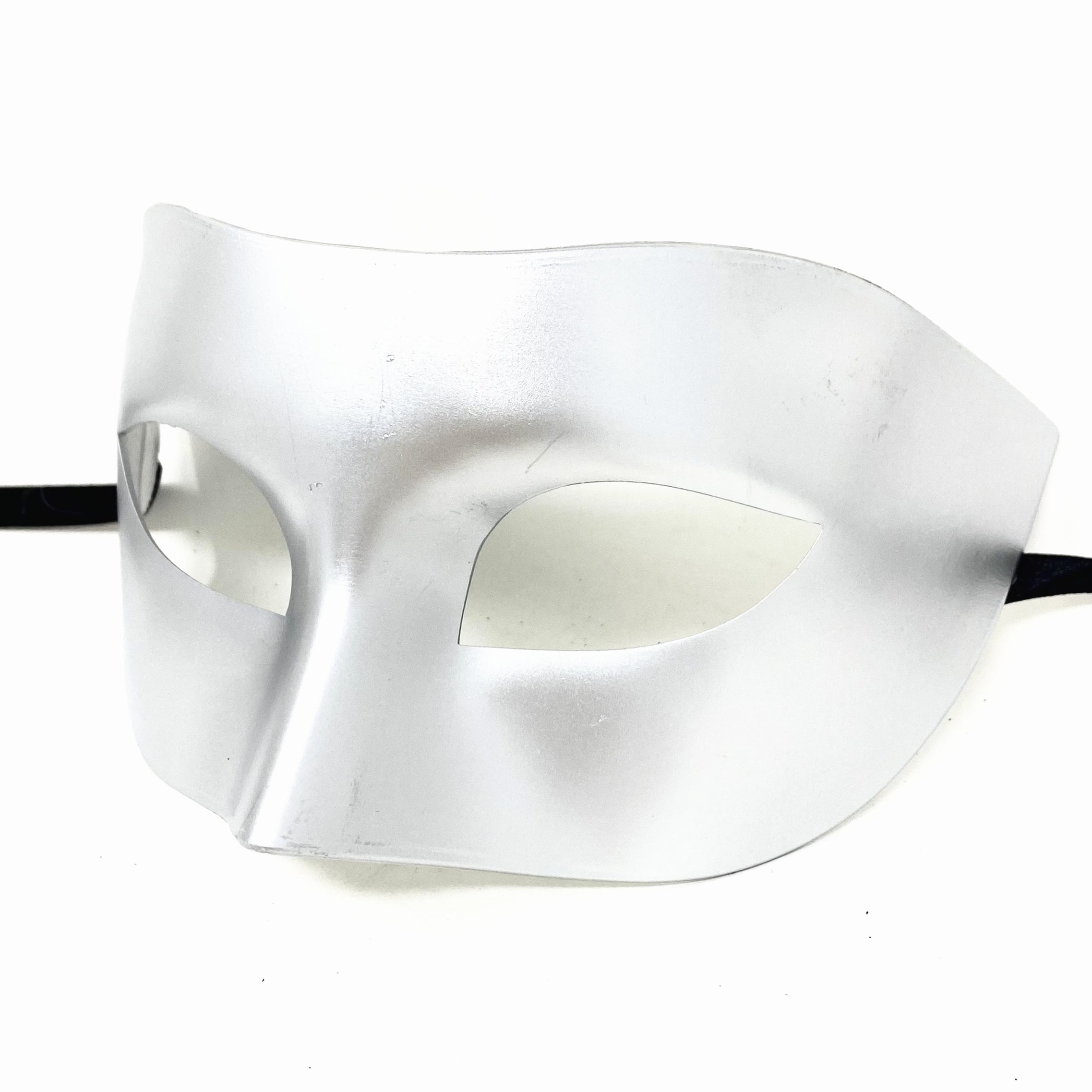 Men Costume Mask Masquerade Party Eye Masks For Halloween , Mardi Gras - Silver