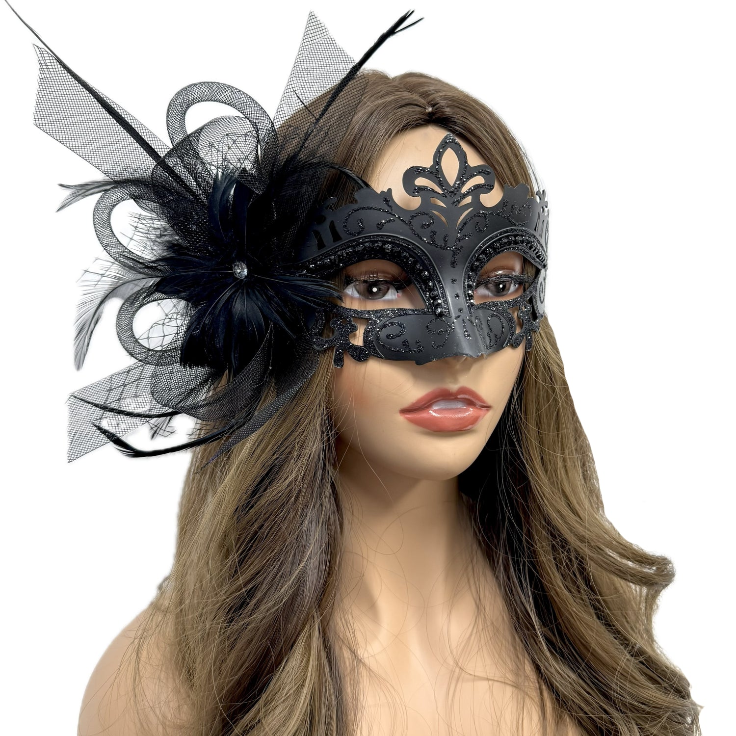 Women Costume Mask Masquerade Party Feather Eye Masks