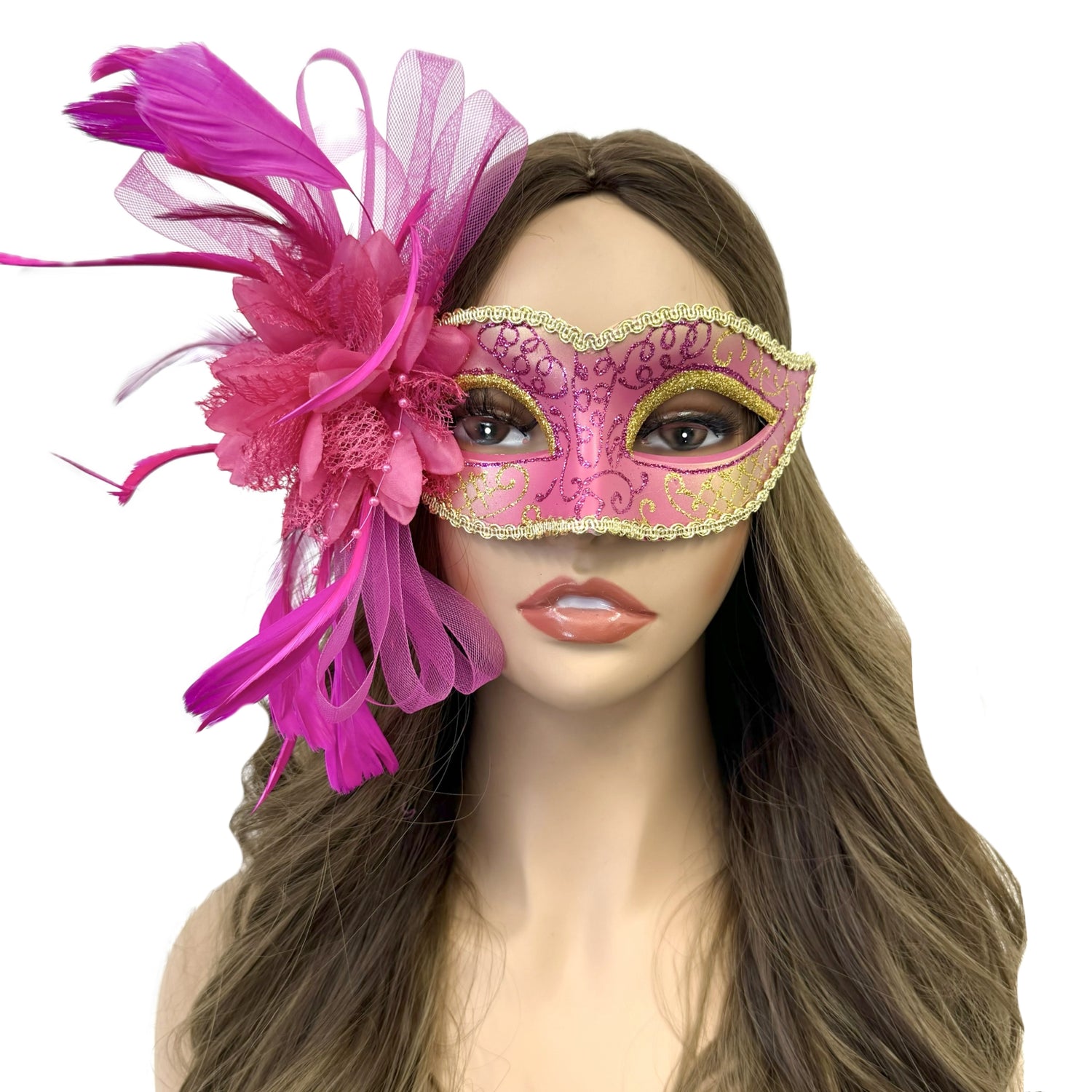 Women Costume Feather Eye Mask Masquerade Party Ball Masks For Halloween Mardi Gras