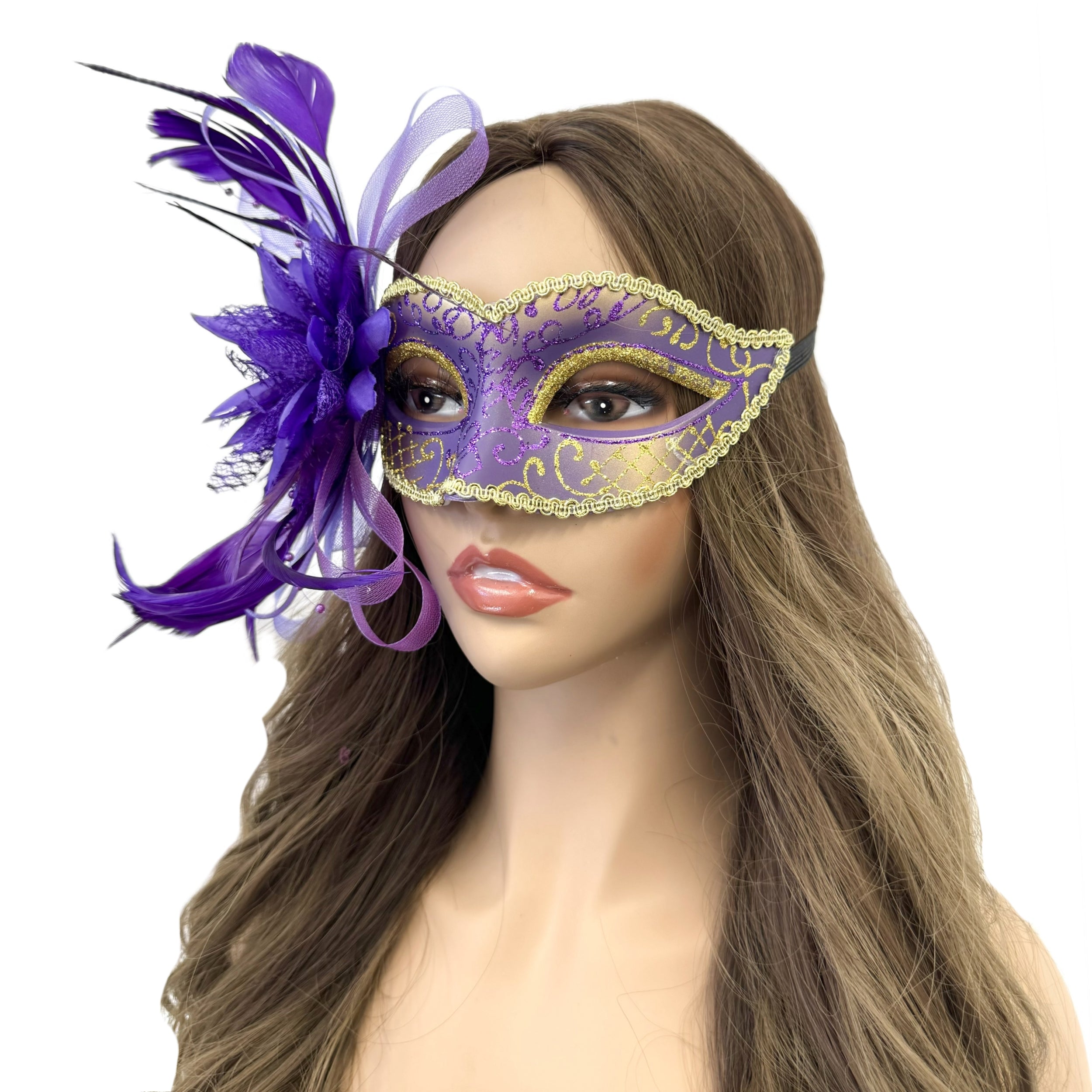 Women Costume Feather Eye Mask Masquerade Party Ball Masks For Halloween Mardi Gras