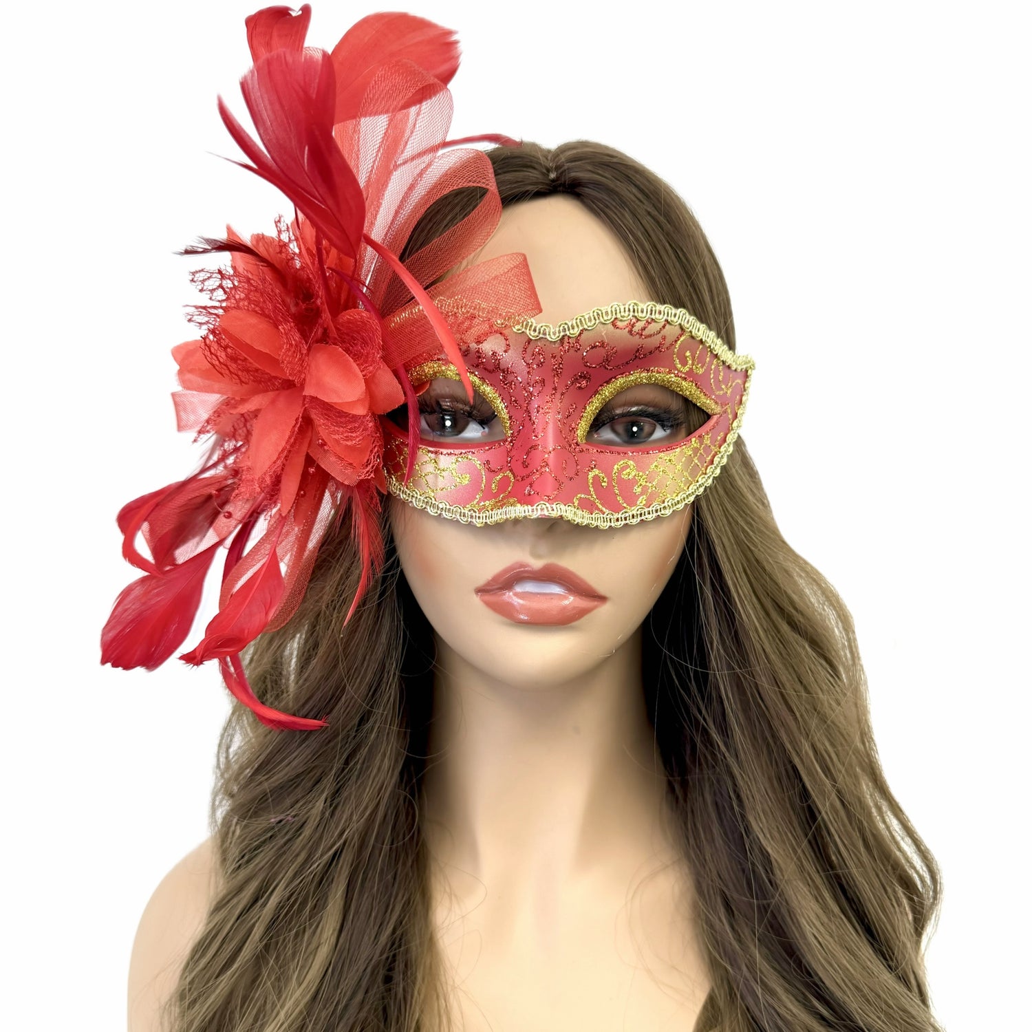 Women Costume Feather Eye Mask Masquerade Party Ball Masks For Halloween Mardi Gras