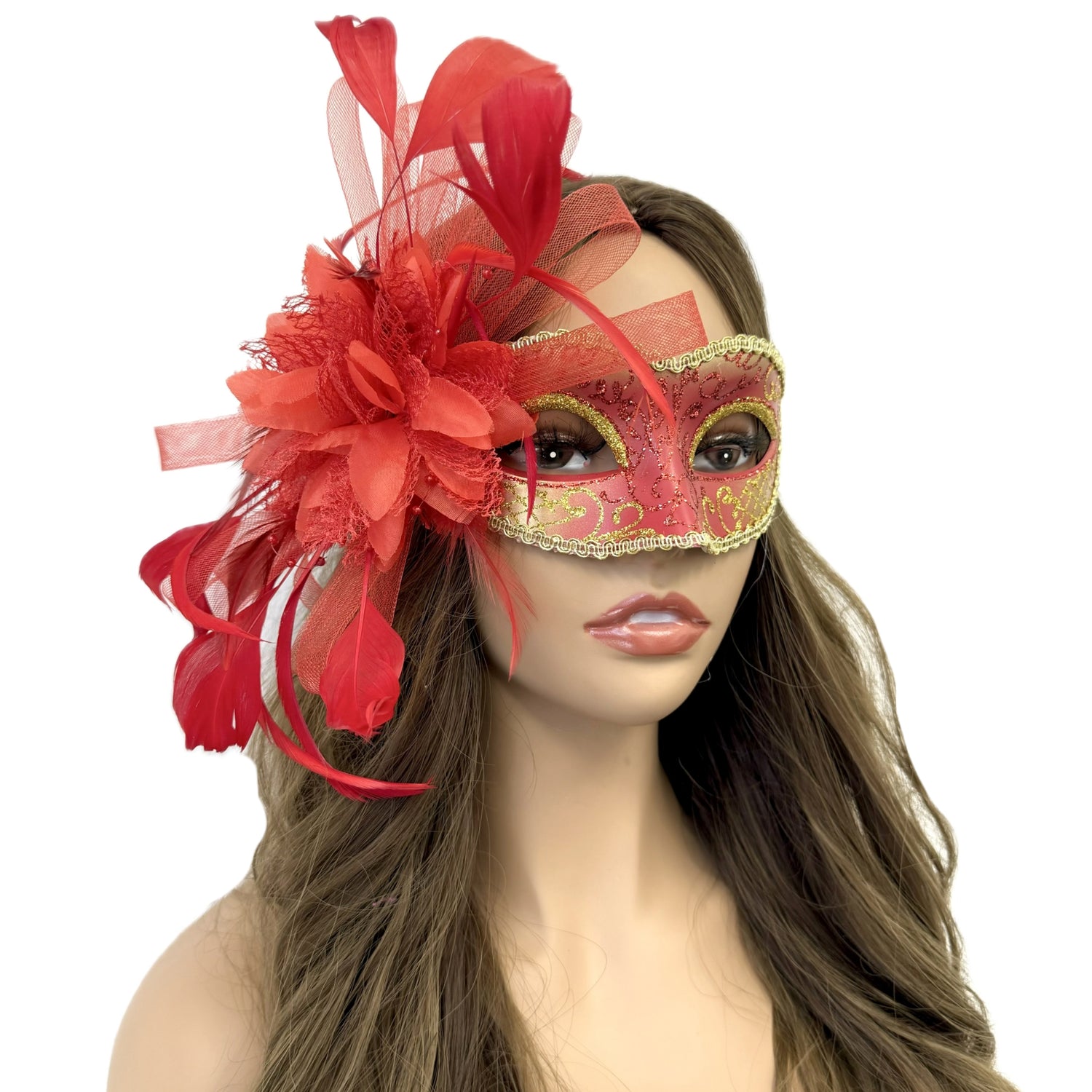 Women Costume Feather Eye Mask Masquerade Party Ball Masks For Halloween Mardi Gras