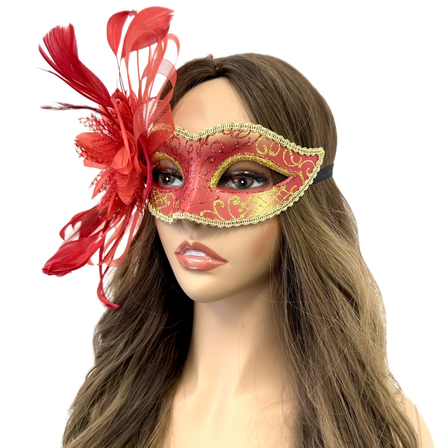 Women Costume Feather Eye Mask Masquerade Party Ball Masks For Halloween Mardi Gras