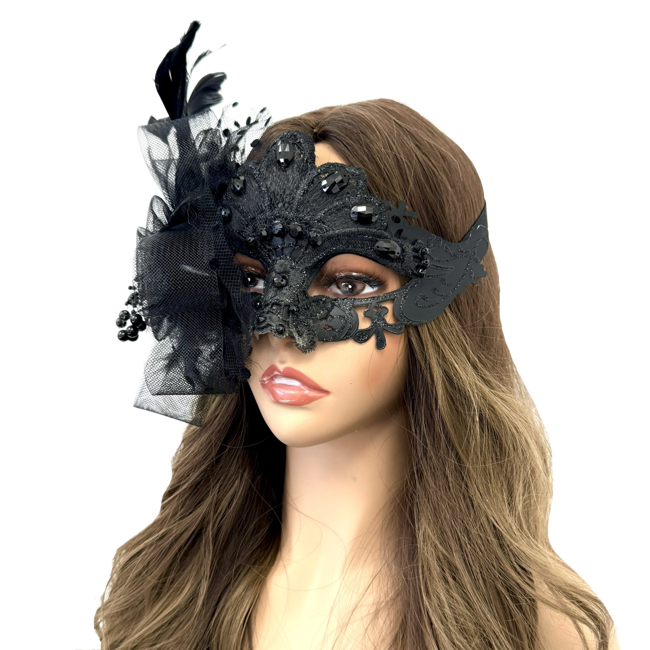 Women Costume Feather Eye Mask Masquerade Party Ball Masks