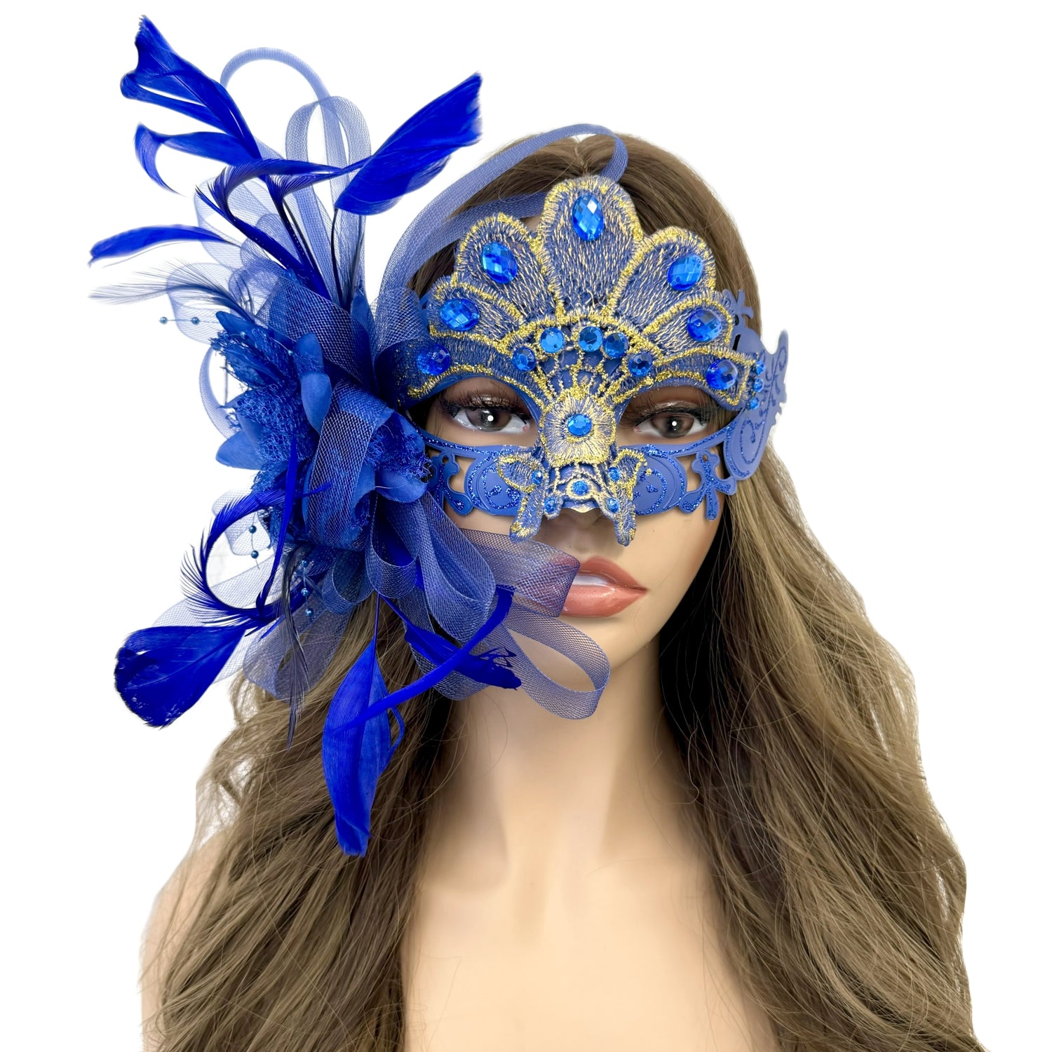 Women Costume Feather Eye Mask Masquerade Party Ball Masks For Halloween Mardi Gras