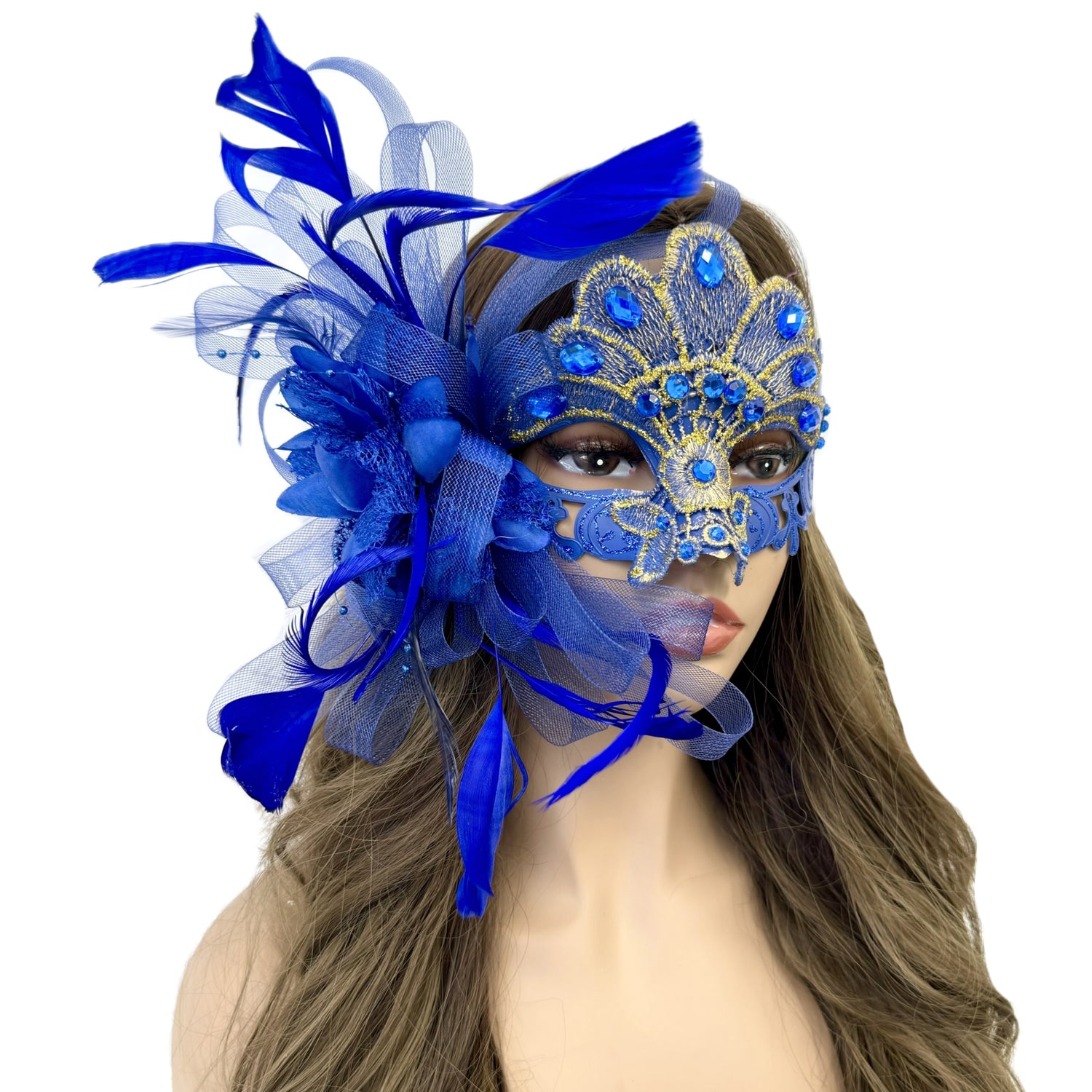 Women Costume Feather Eye Mask Masquerade Party Ball Masks For Halloween Mardi Gras