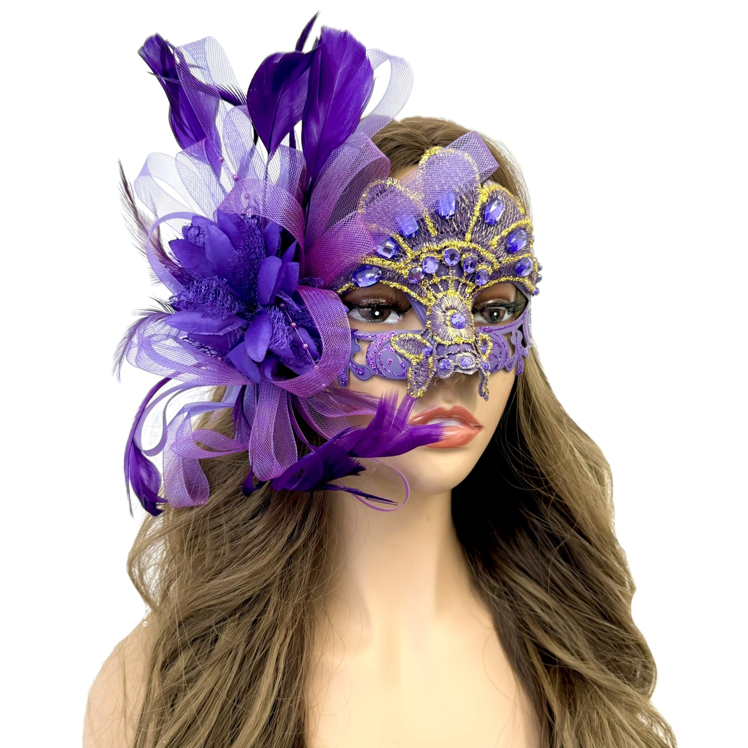 Women Costume Feather Eye Mask Masquerade Party Ball Masks For Halloween Mardi Gras