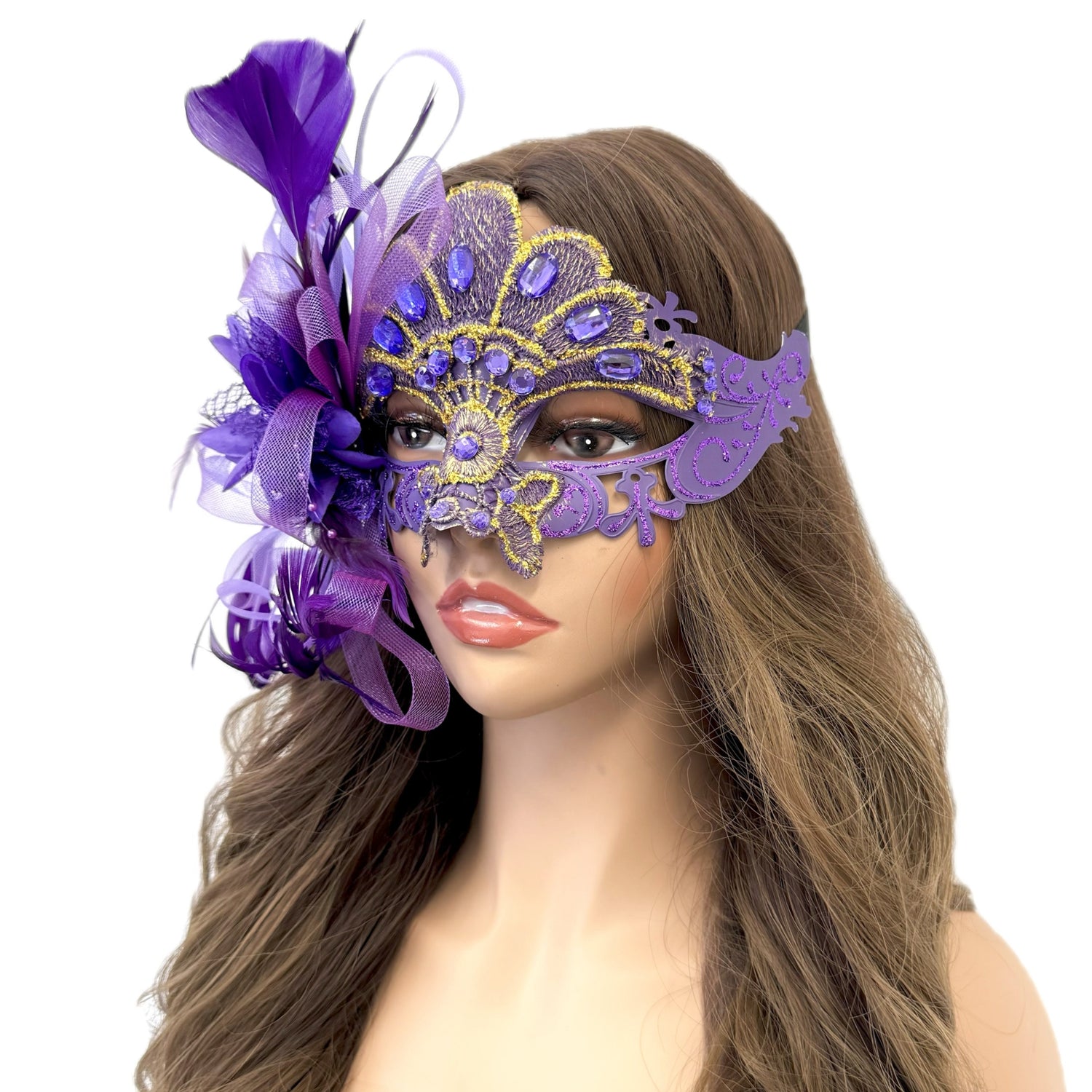 Women Costume Feather Eye Mask Masquerade Party Ball Masks For Halloween Mardi Gras