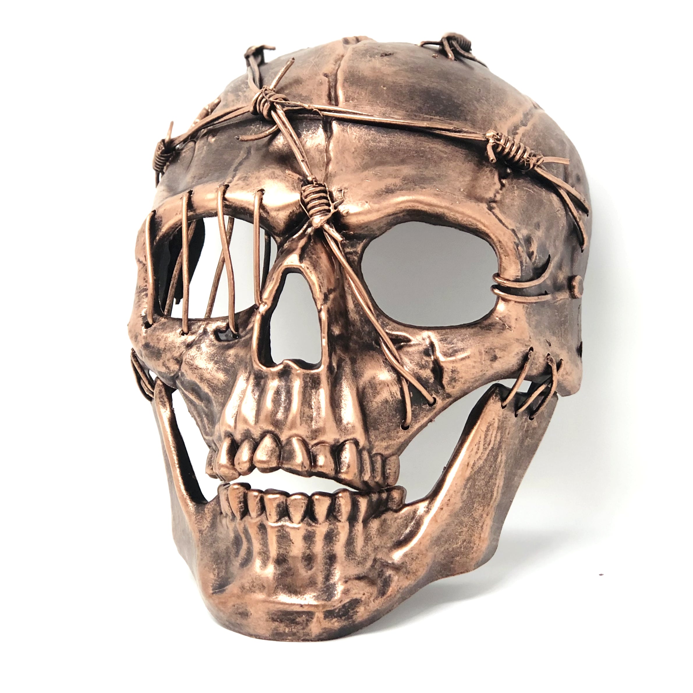 Halloween Skull Mask Scary Skeleton Costume Party Masks - Bronze