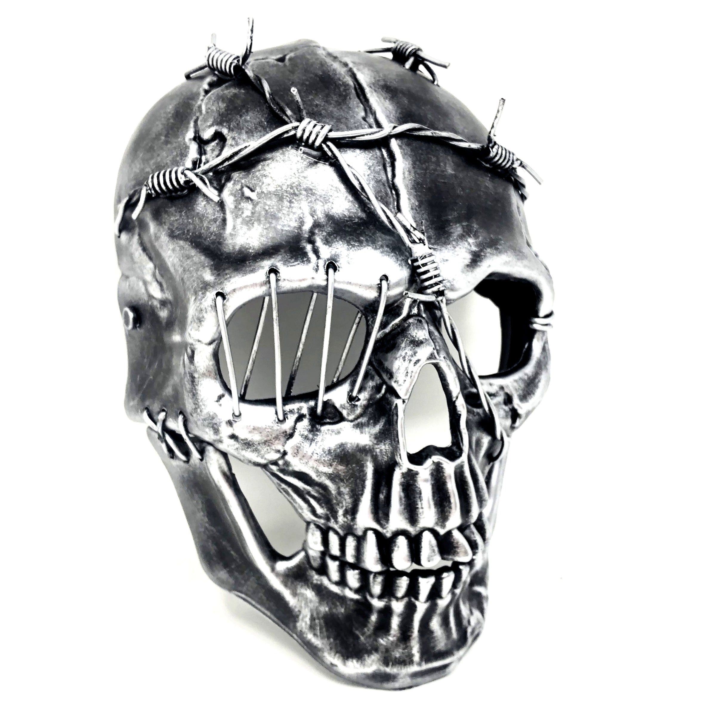 Halloween Skull Mask Scary Skeleton Costume Party Masks - Silver