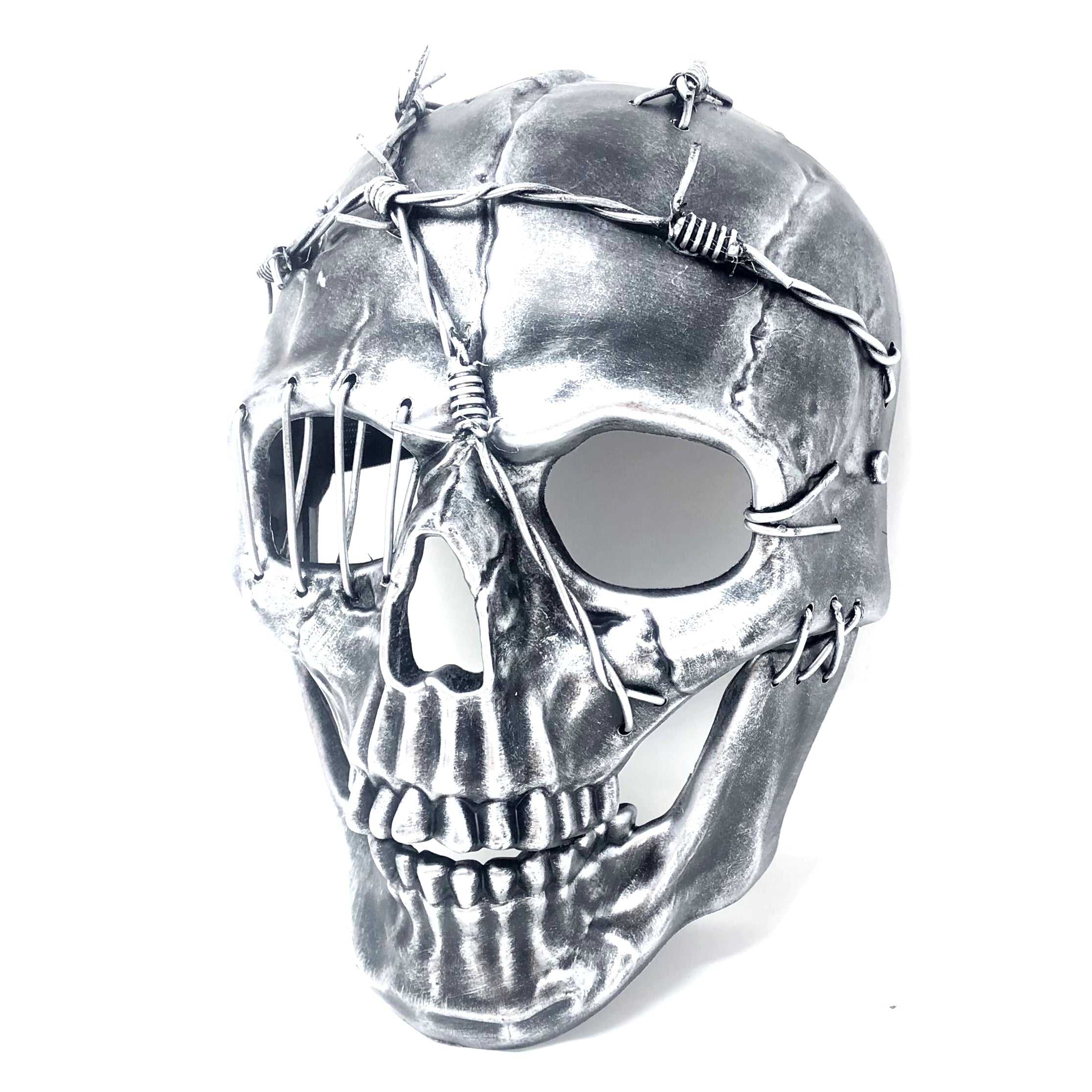 Halloween Skull Mask Scary Skeleton Costume Party Masks - Silver