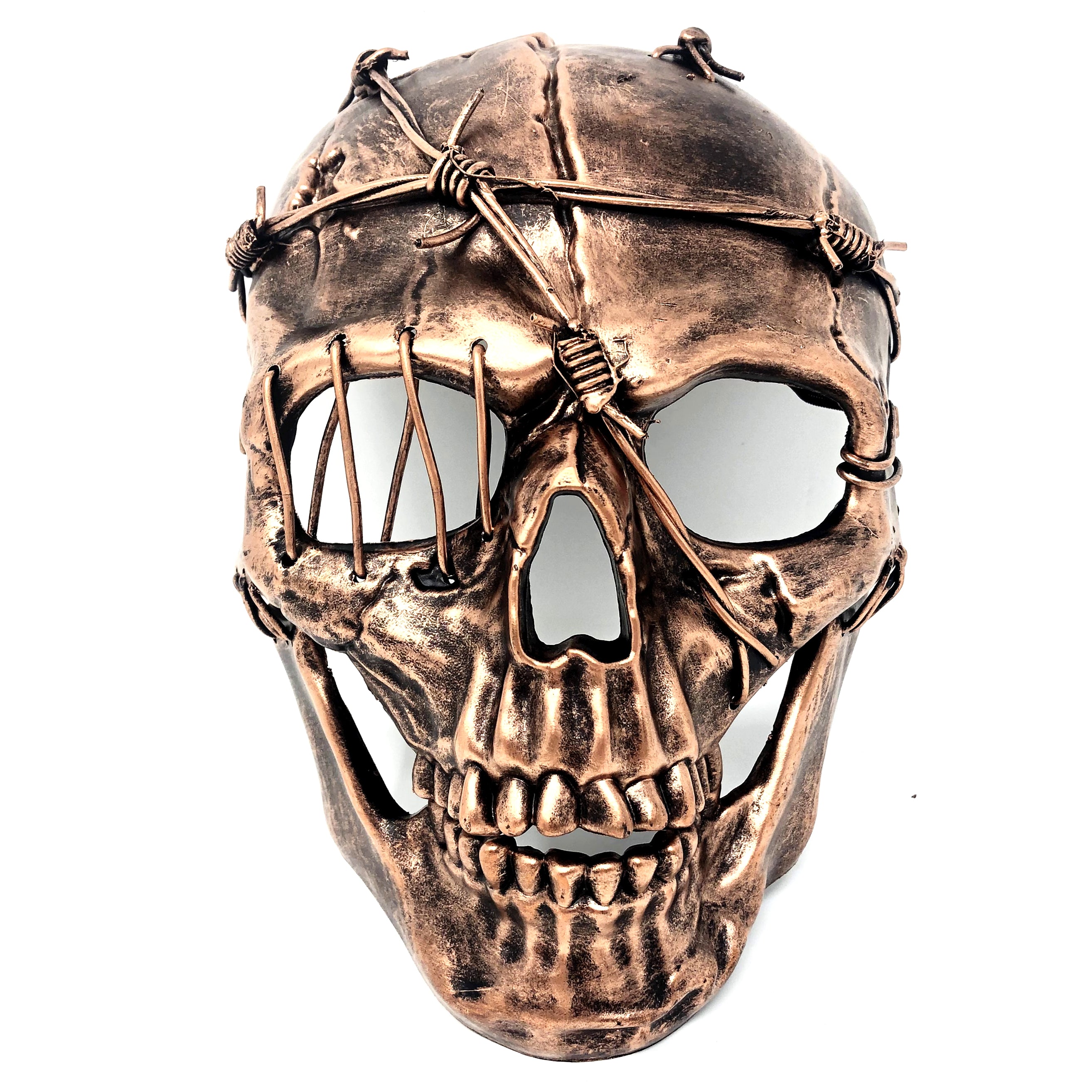 copper skull devil masquerade mask for halloween