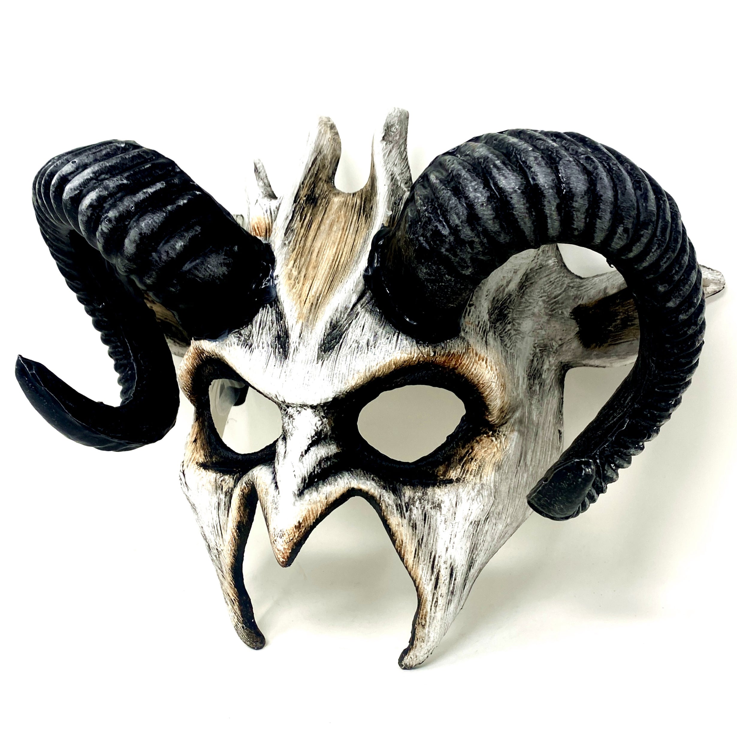 Krampus Ram Goat Masquerade Devil Horn Mask Demon Costume For Halloween