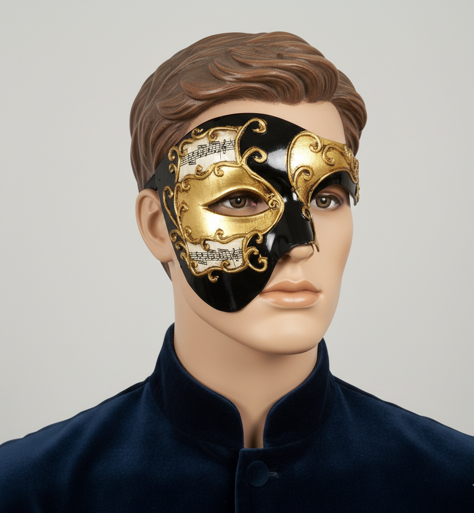 Men Gold Masquerade Party Mask