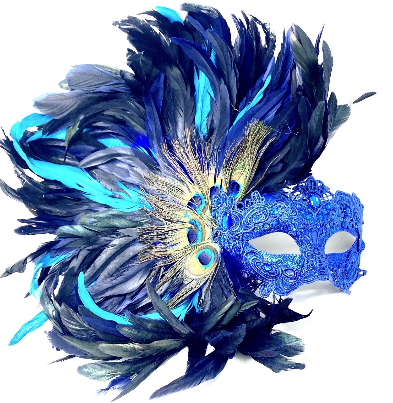 Women Masquerade Feather Party Mask
