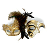 Couples Masquerade Masks, Men Women Venetian Feather Mask For Mardi Gras Cosplay Wedding Graduation Party