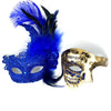 Masquerade Couple Masks, Men Women Venetian Couple Mask, For Mardi Gras Cosplay Wedding Graduation Party