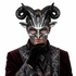 silver halloween goat horn masks
