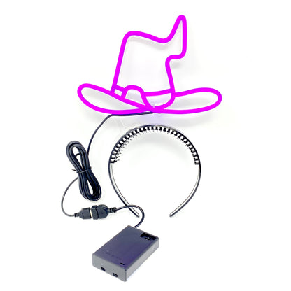 LED Light Up witch hat Headband