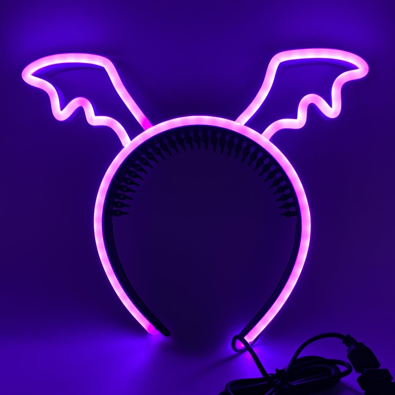 LED Light Up Devil Wings Headband