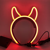 LED Light Up Devil Horn Headband