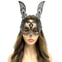 BLACK Bunny Masquerade Mask