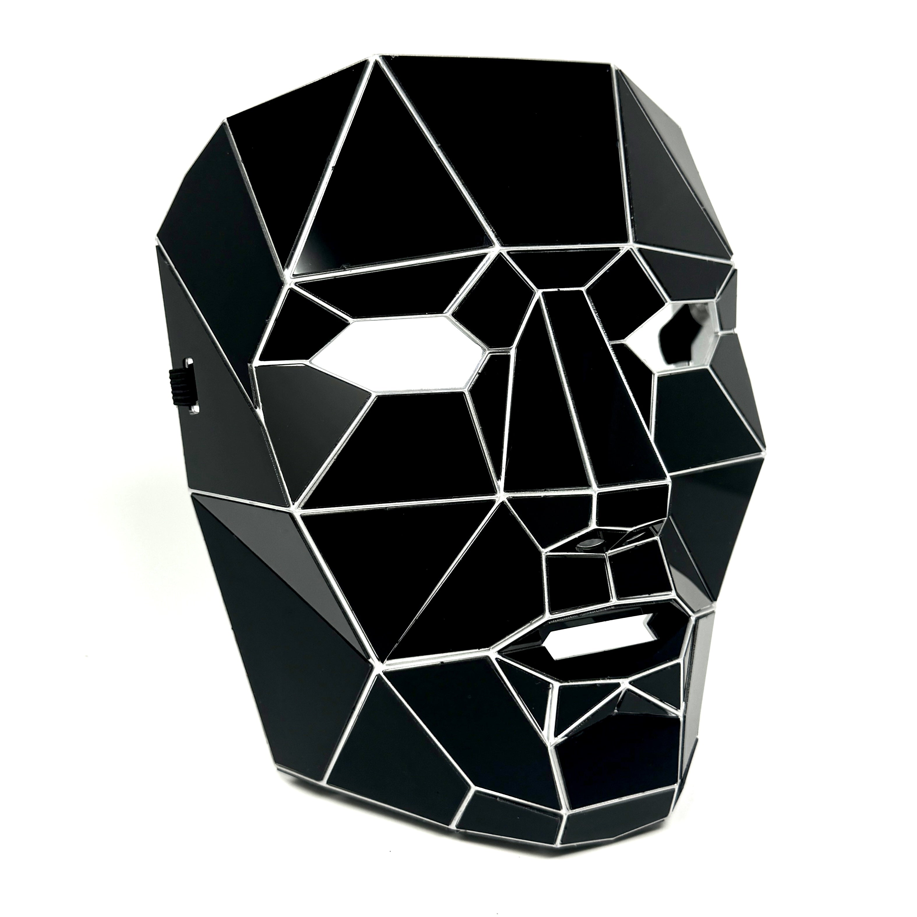 Polygon Mirror Rhinestone Masquerade Party Mask, Halloween Ball Party masks