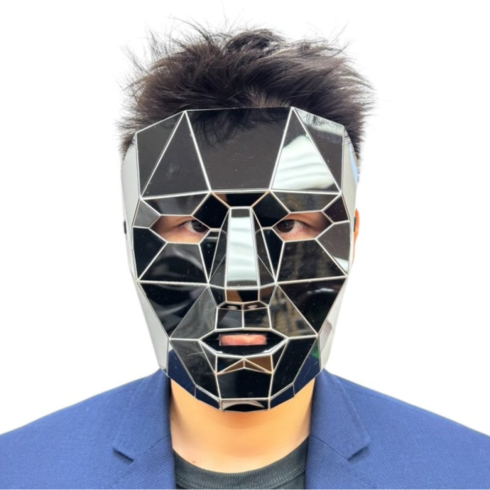Polygon Mirror Rhinestone Masquerade Party Mask, Halloween Ball Party masks