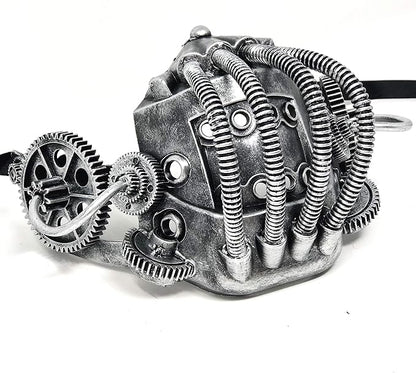Steampunk Costume Metallic Half Face Mask Masquerade Party Masks