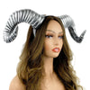 Silver Steampunk Style Luxury Metallic Ram Goat Horn Devil Headband Halloween Costume Masquerade Cosplay Prom Ball Party