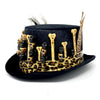 Halloween Skull Top Hat With Feather