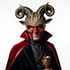 red halloween goat horn masks