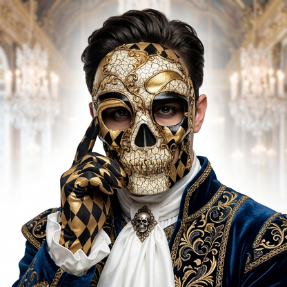 gold skull masks