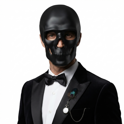 Halloween Skull Mask Scary Skeleton Costume Masquerade Party Masks - Black