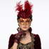 Burgundy women costume masks