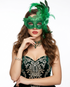 green women masquerade masks