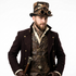Bronze Steampunk Victorian Mad Hatter Top Hat with Goggles