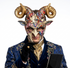 gold halloween goat horn masks