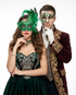 green couple masks