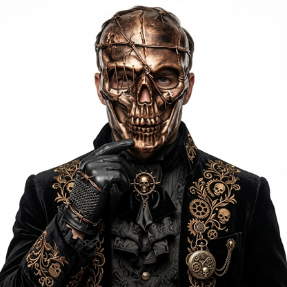 bronze skull mask