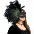 black women feather masks