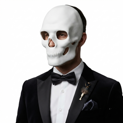 white skull masquerade mask 