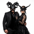 Black Devil Demon Goat Horn Masquerade Party Mask For Couples