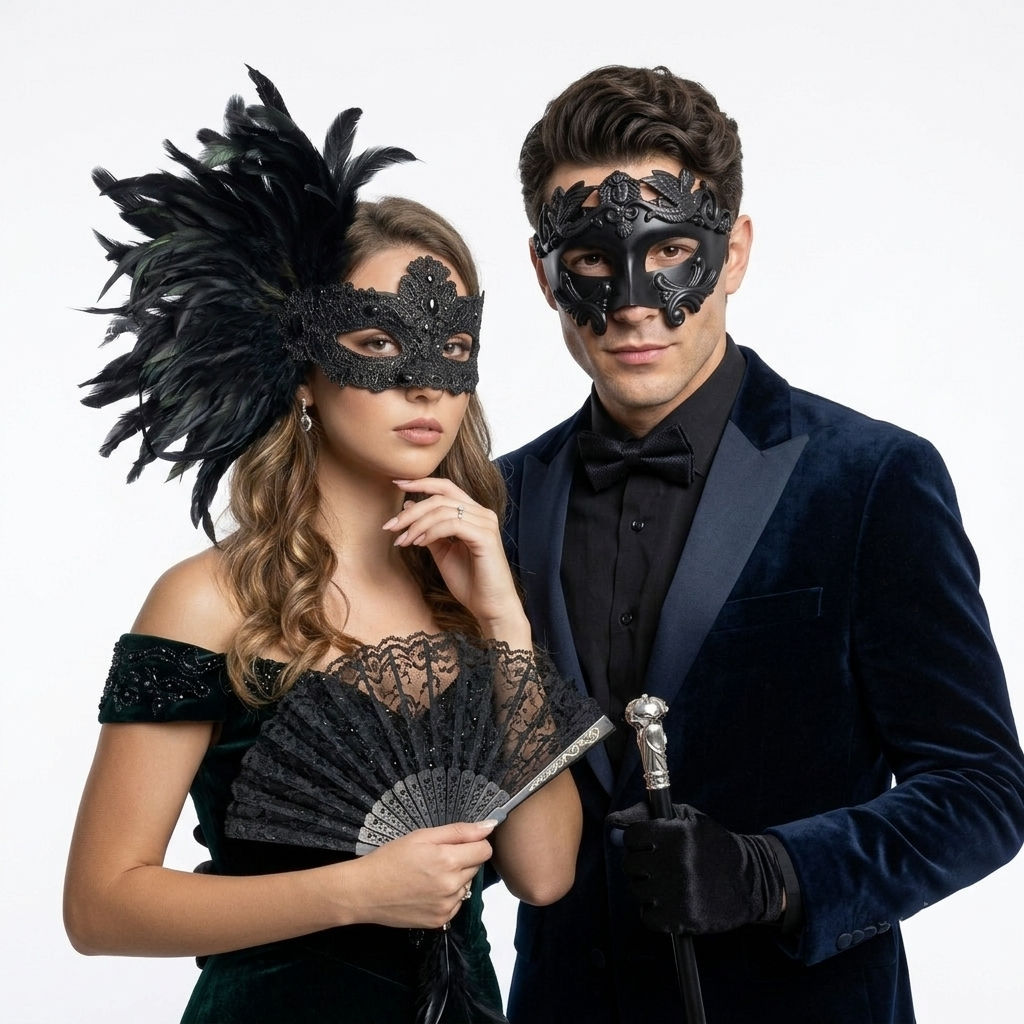 Black couple masks