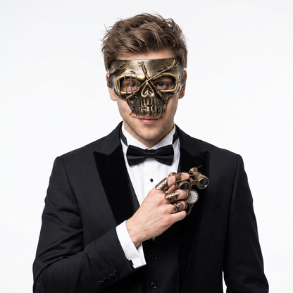 gold skull masks