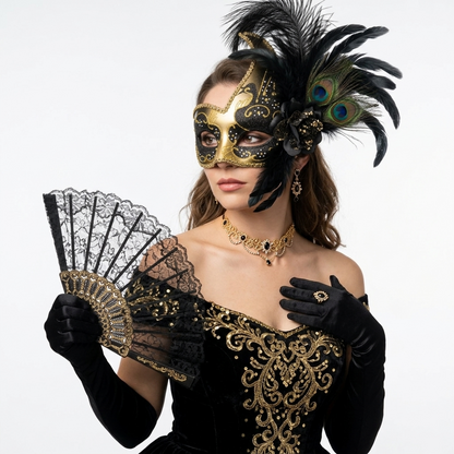 black &amp; Gold Women Masquerade masks
