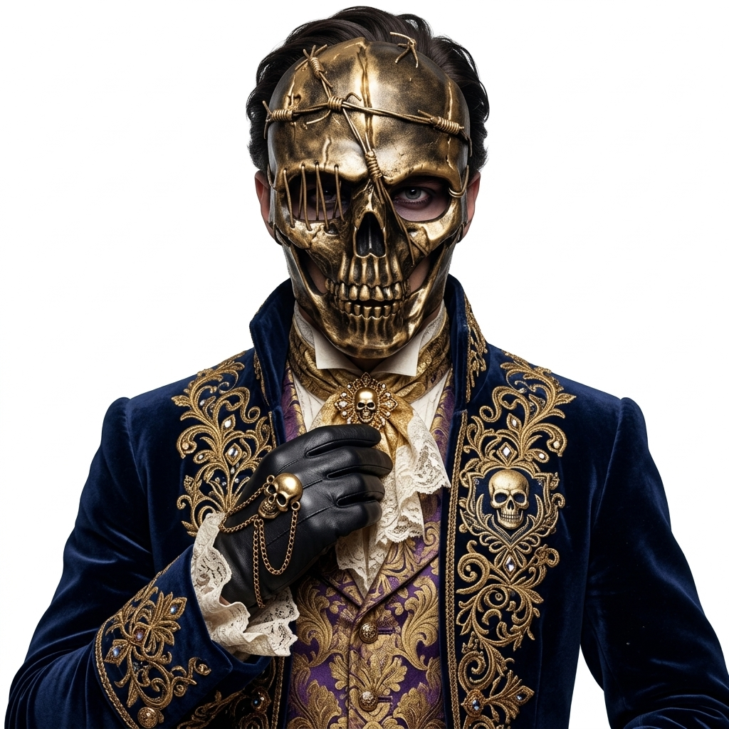 gold skull masks