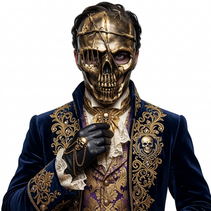 gold skull masks