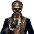 gold skull masks